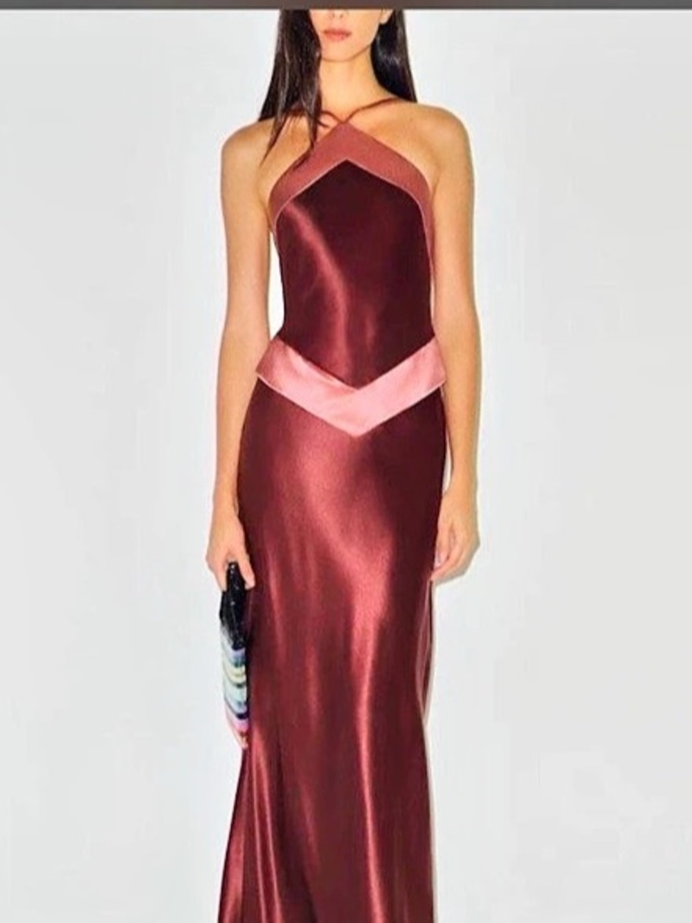 Reformation Jillian Silk Dress Maxi in Boysenberry
